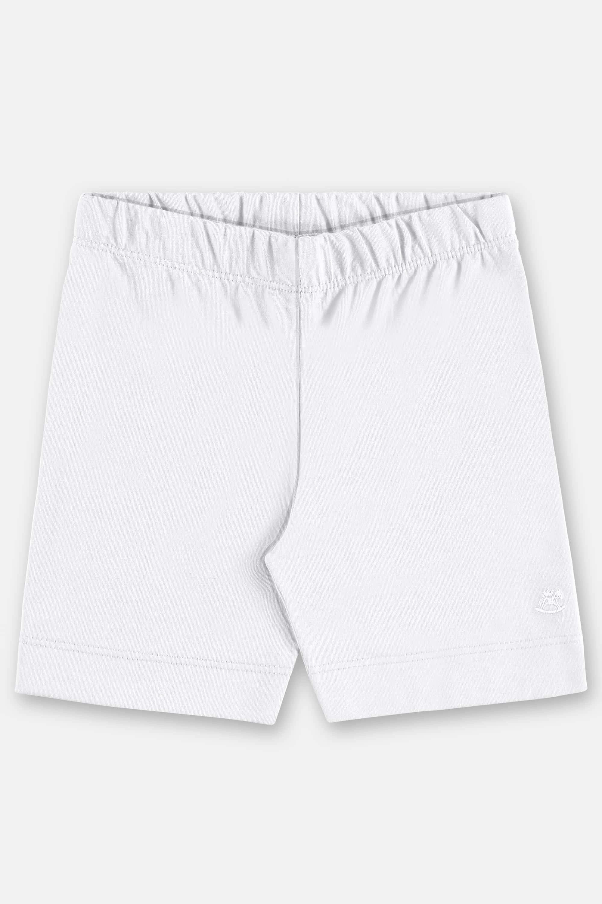 Bermuda Ciclista Cotton Branca Infantil Menina — foto 1