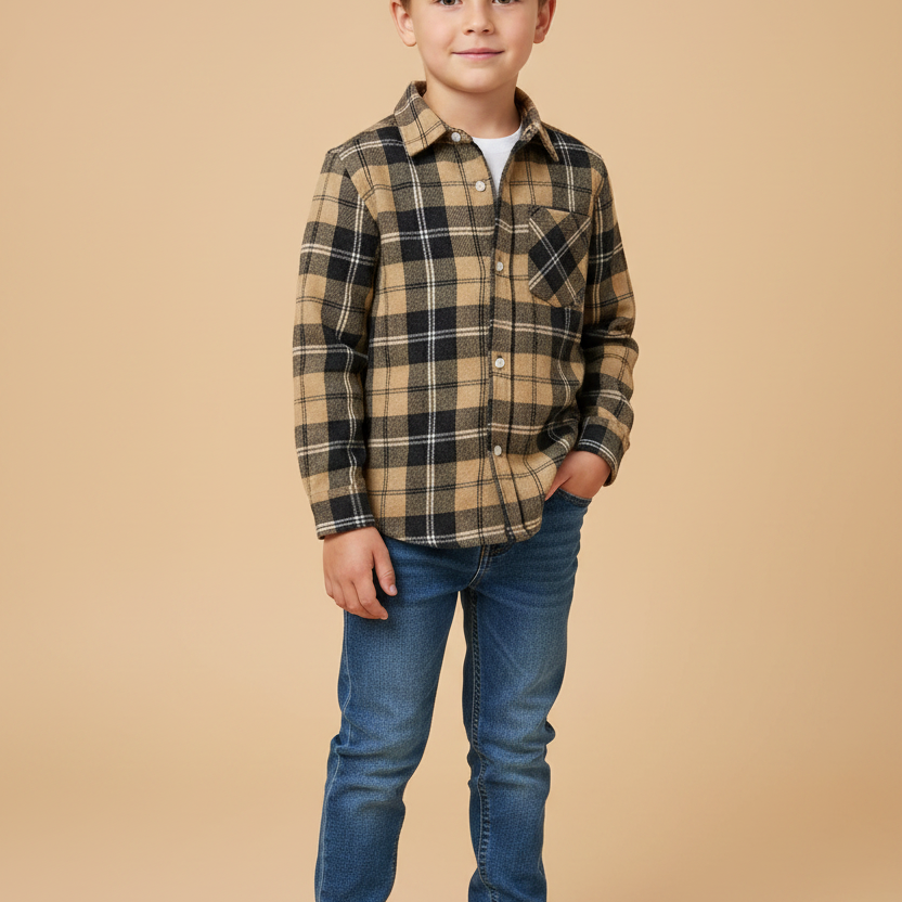 Camisa Xadrez Infantil para Meninos — foto 1