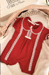 Romper em Tricotil Vermelho Rendas e Laço Chanel Cecilia — foto 4