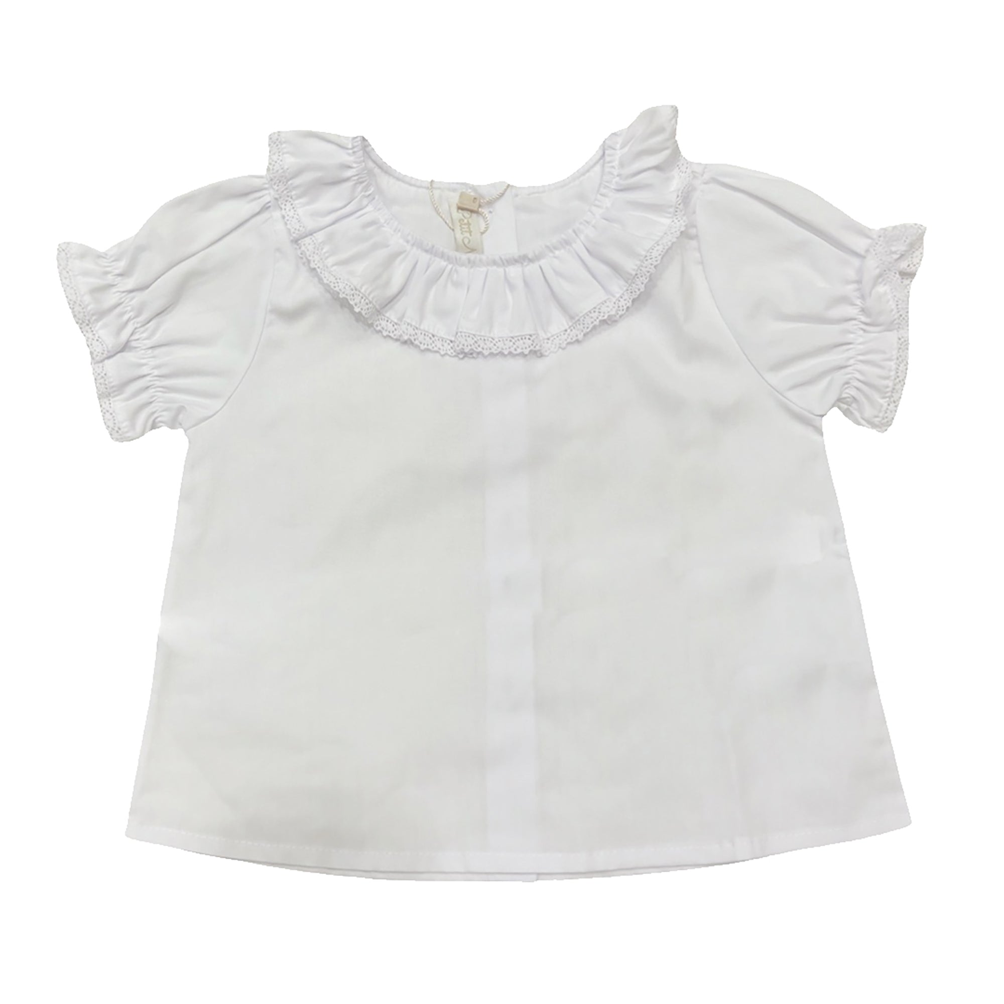 Bata Infantil para Meninas em Cambraia de Algodão Bianca — foto 1