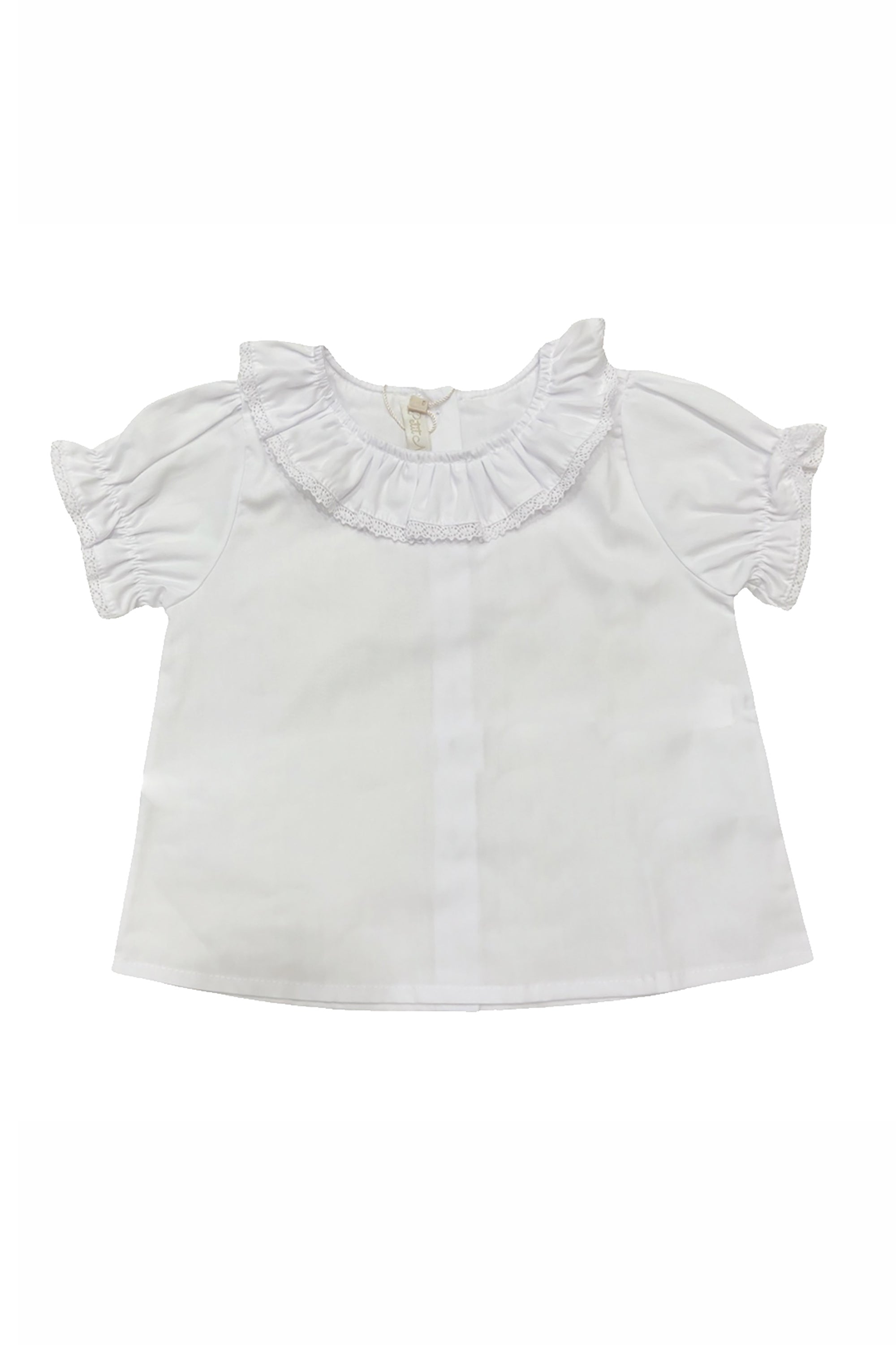 Bata Infantil para Meninas em Cambraia de Algodão Bianca — foto 1
