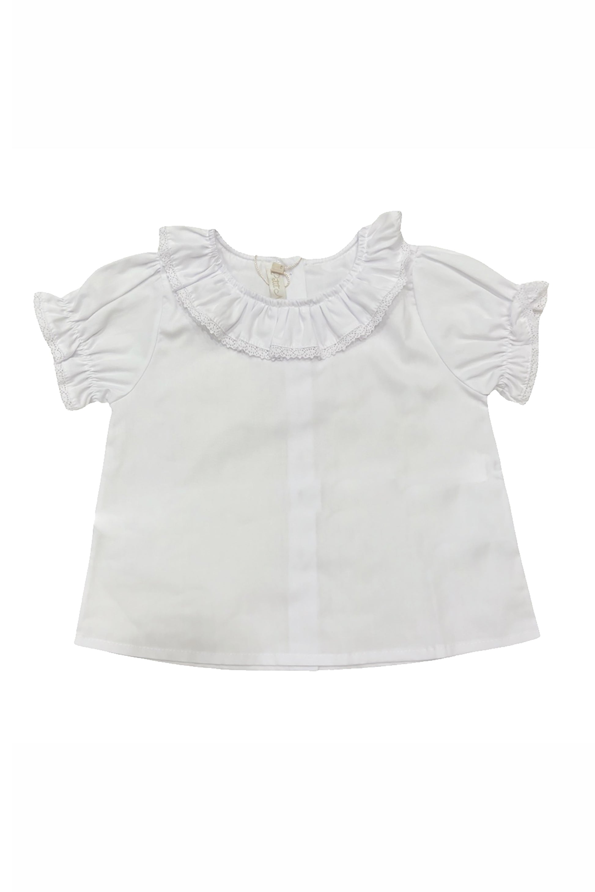 Bata Infantil para Meninas em Cambraia de Algodão Bianca — foto 1