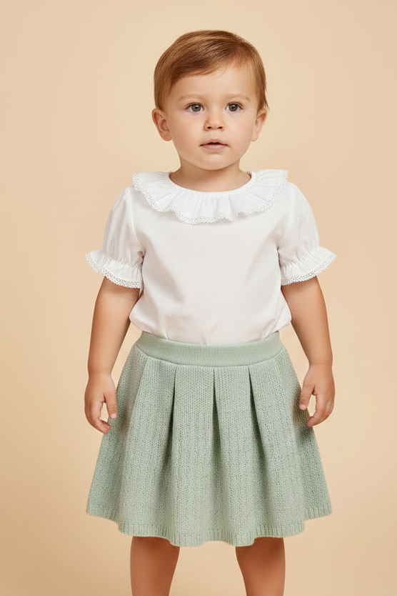 Bata Infantil para Meninas em Cambraia de Algodão Bianca - Delicadeza e Conforto