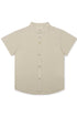 Bata Infantil em Linho Vietnã Manga Curta Bege — foto 1