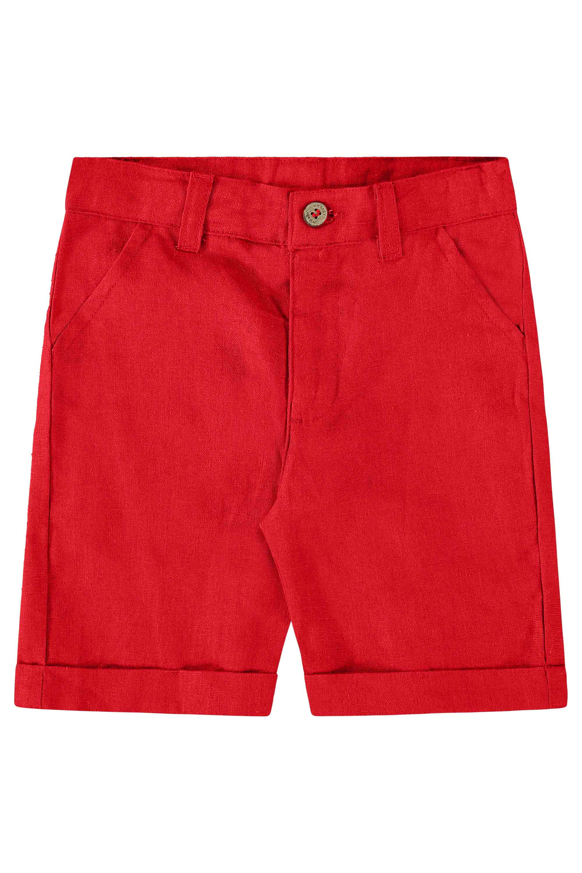 Bermuda Infantil em Linho Vermelho Premium — foto 2