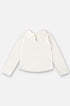 Blusa Manga Longa Malha Gola Boneca Off White — foto 2