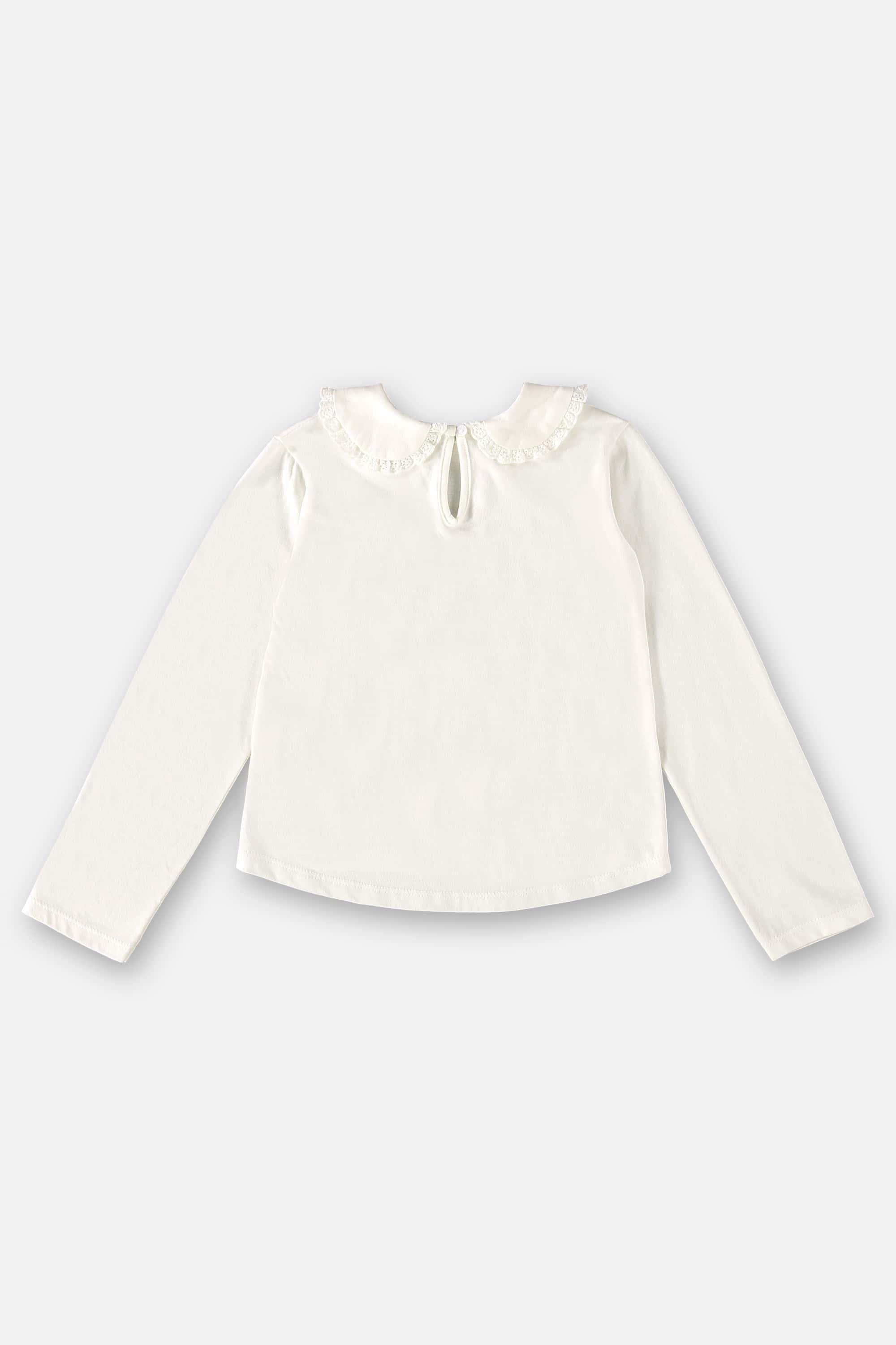 Blusa Manga Longa Malha Gola Boneca Off White — foto 2