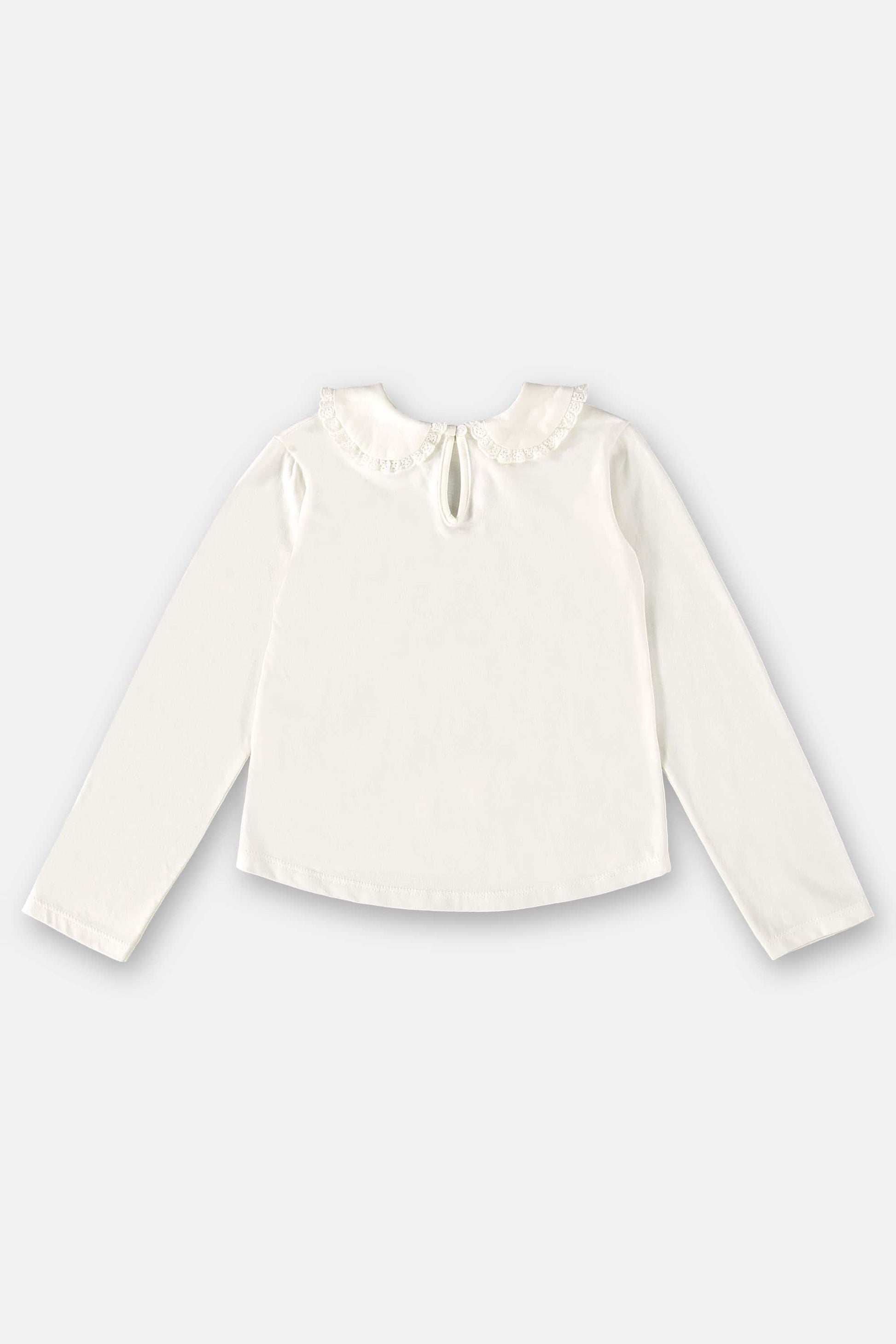 Blusa Manga Longa Malha Gola Boneca Off White — foto 2