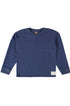 Camiseta Infantil Manga Longa Malha Gorgurão Azul — foto 2