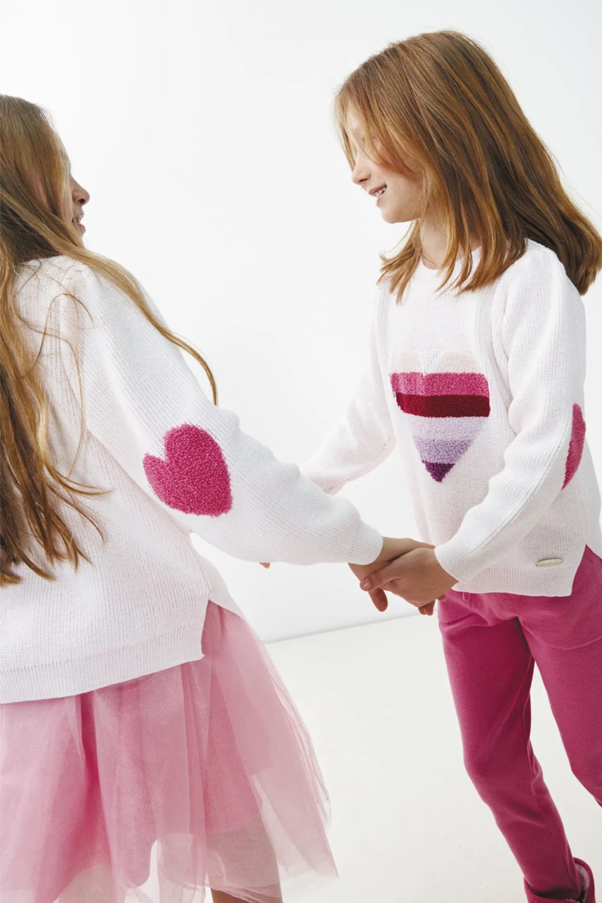 Tricot Infantil para Meninas Coração Degradê — foto 5