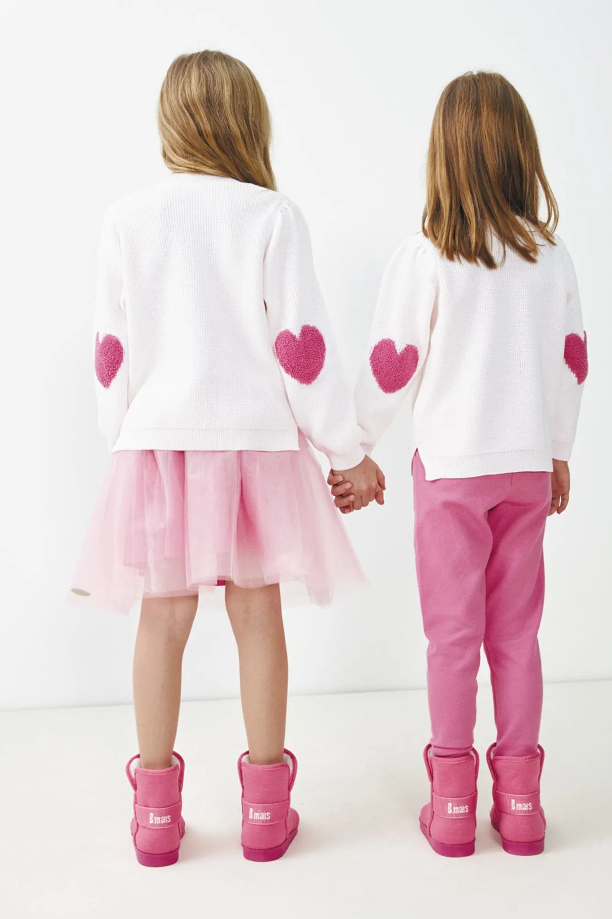 Tricot Infantil para Meninas Coração Degradê