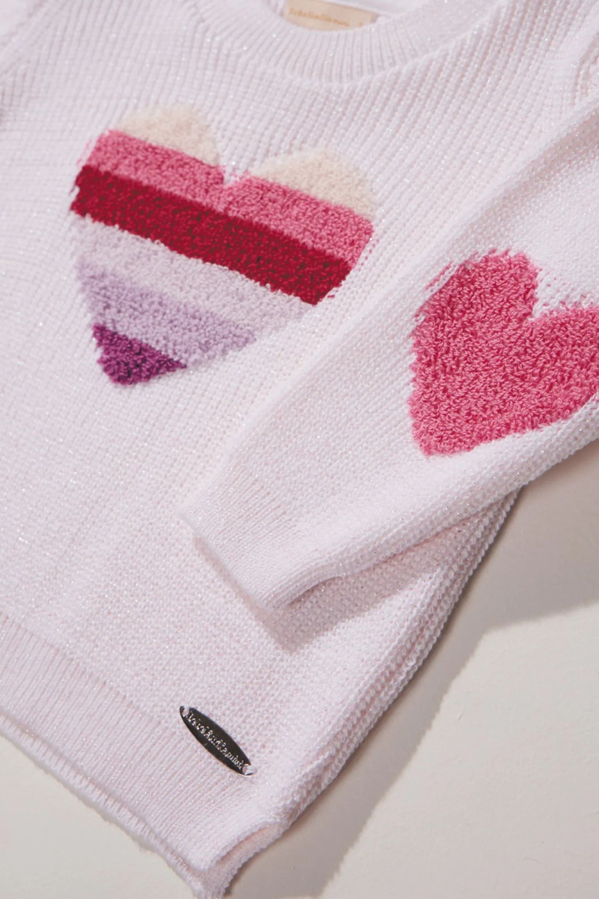 Tricot Infantil para Meninas Coração Degradê