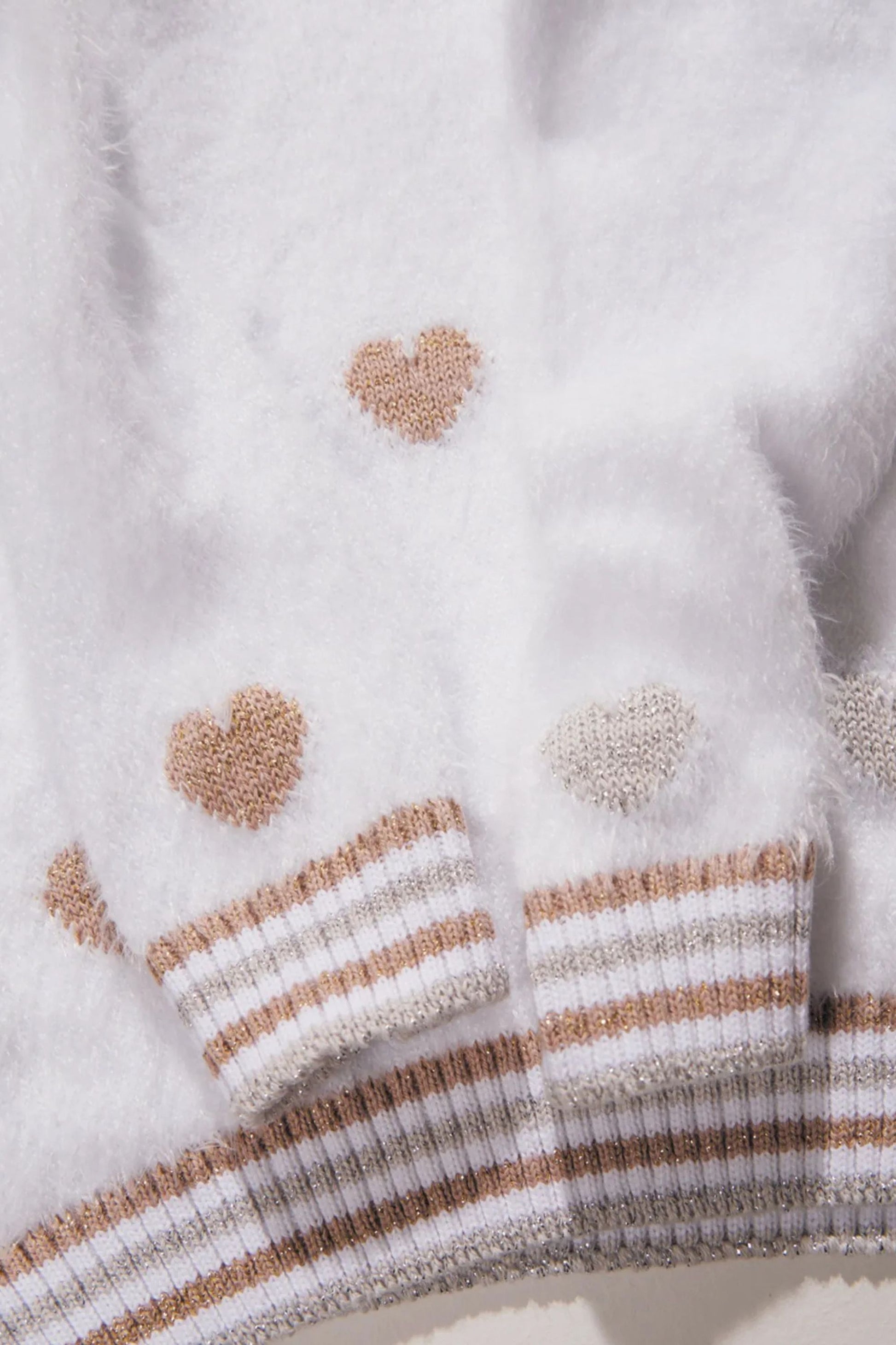 Tricot Infantil para Meninas Peludinho Coração Lurex — foto 5