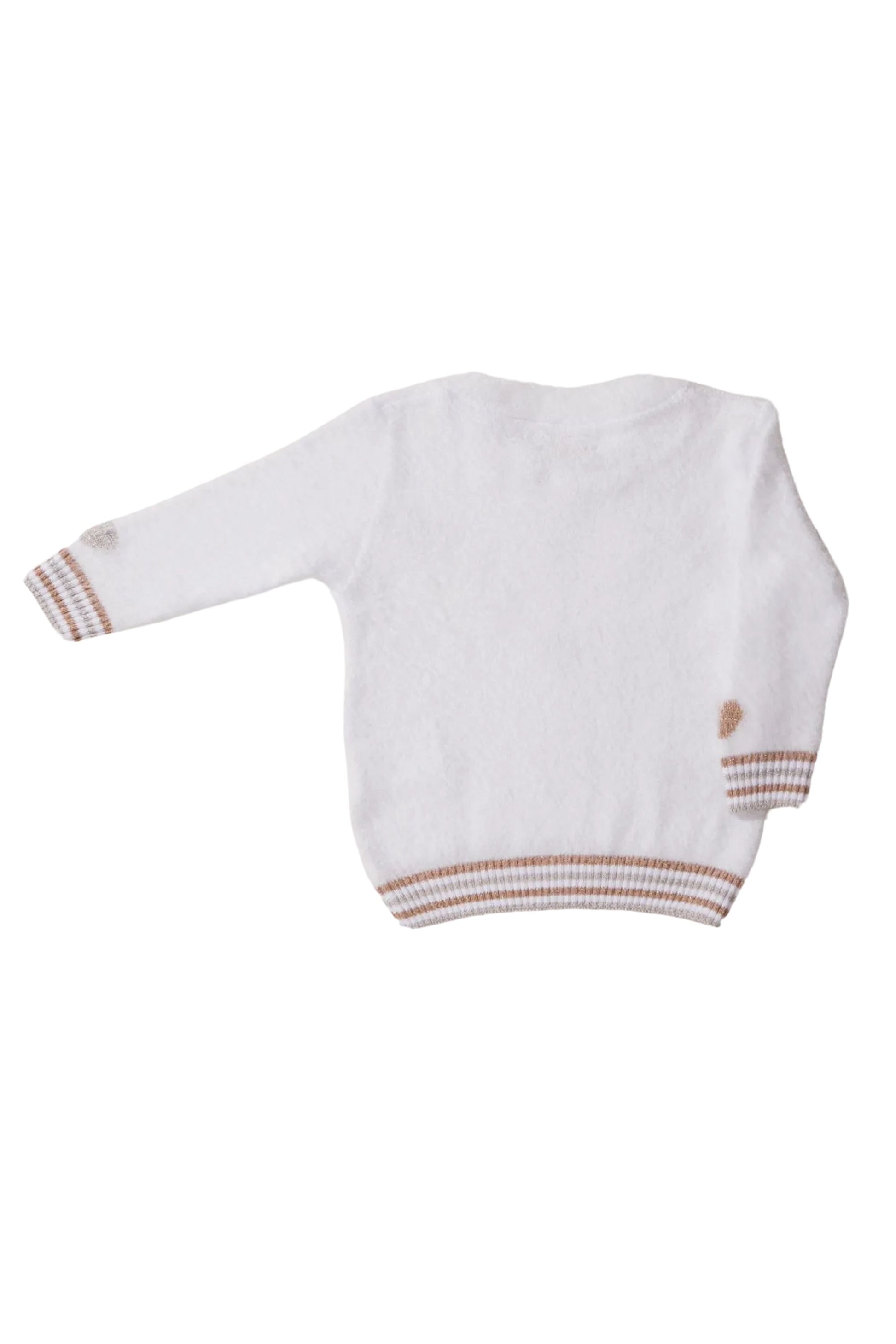 Tricot Infantil para Meninas Peludinho Coração Lurex — foto 3