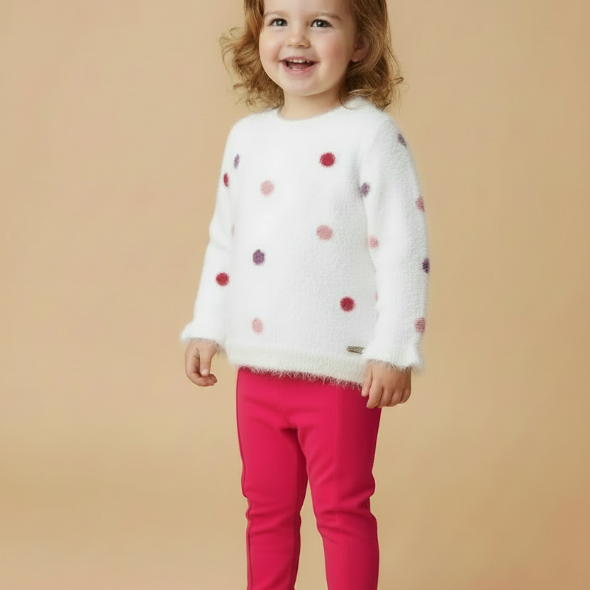 Blusão Infantil Feminino Peludinho Poá