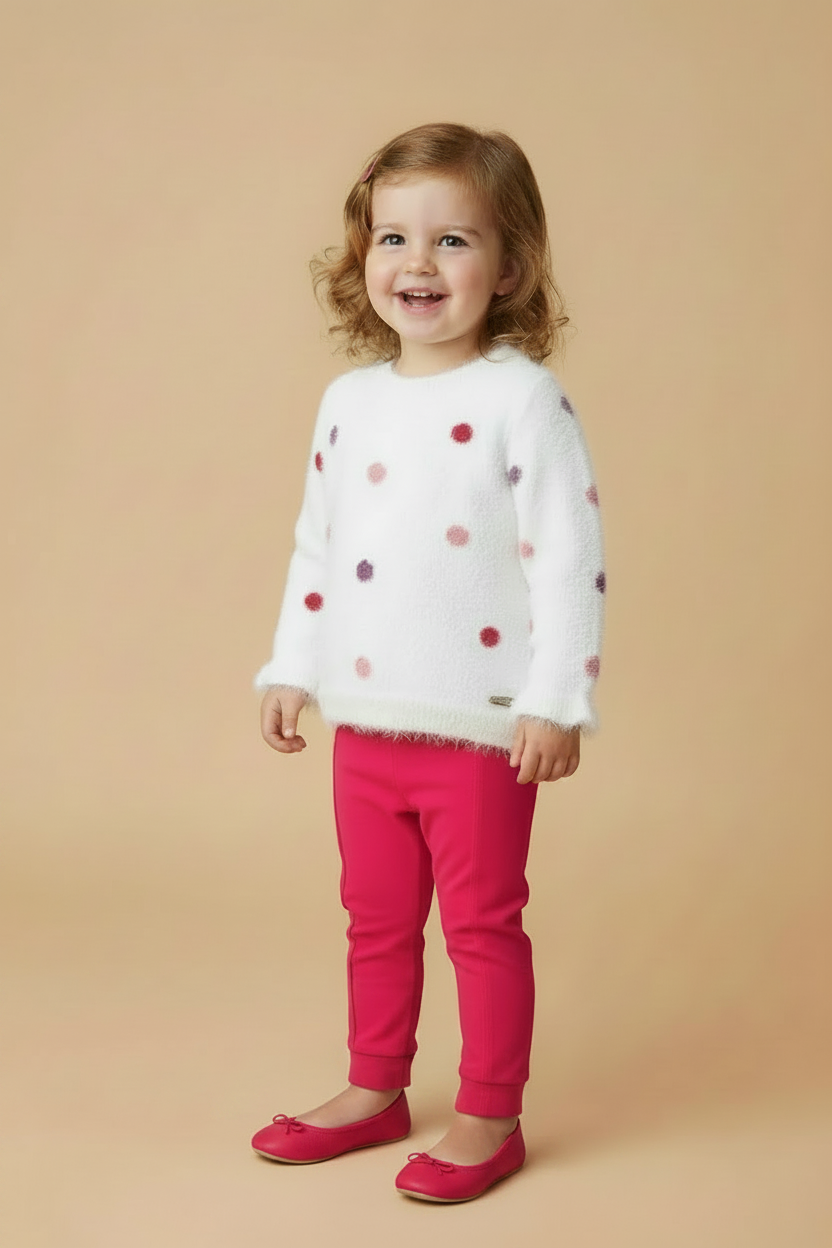Blusão Infantil Feminino Peludinho Poá