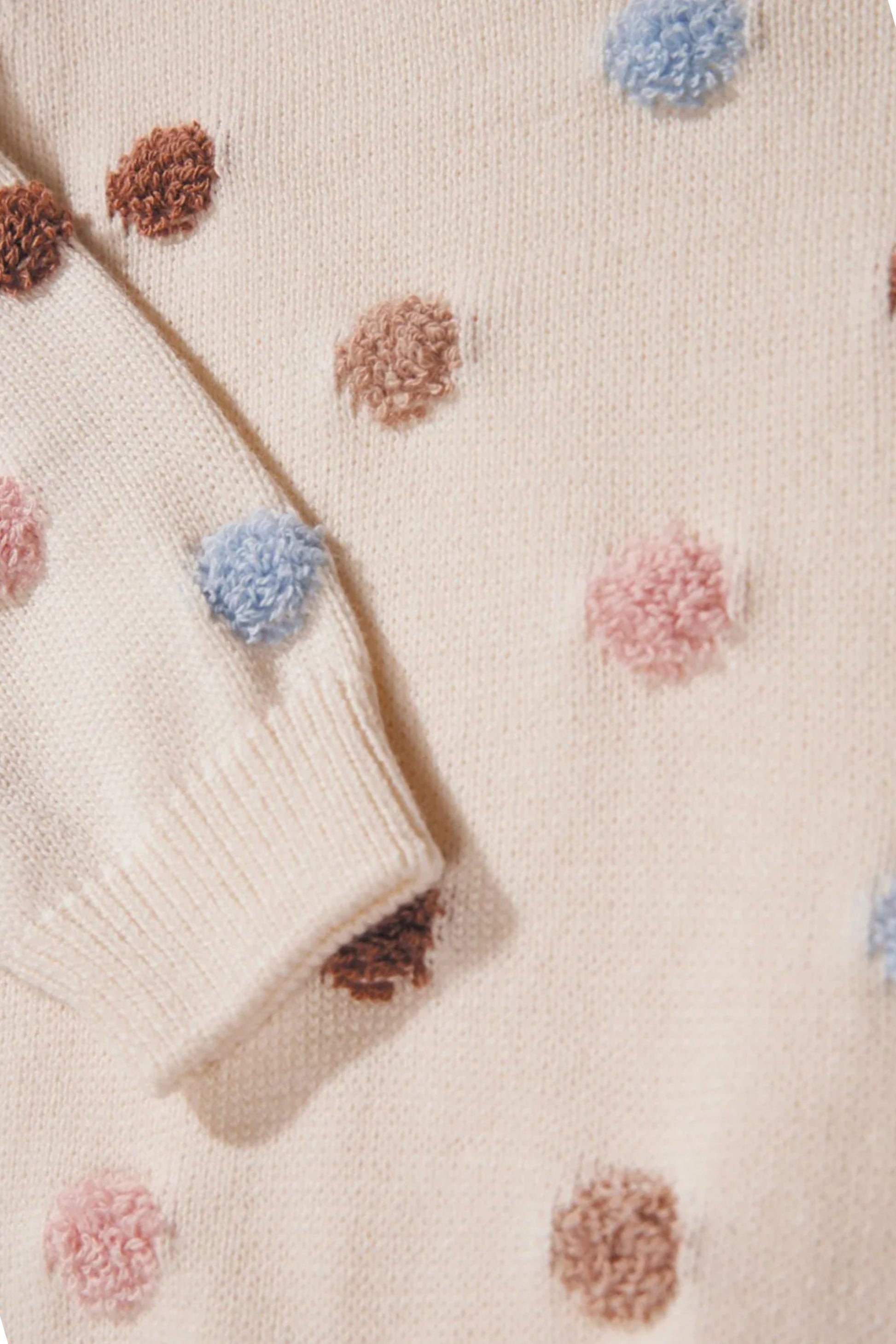 Tricot Infantil Poá Off White para Meninas — foto 4