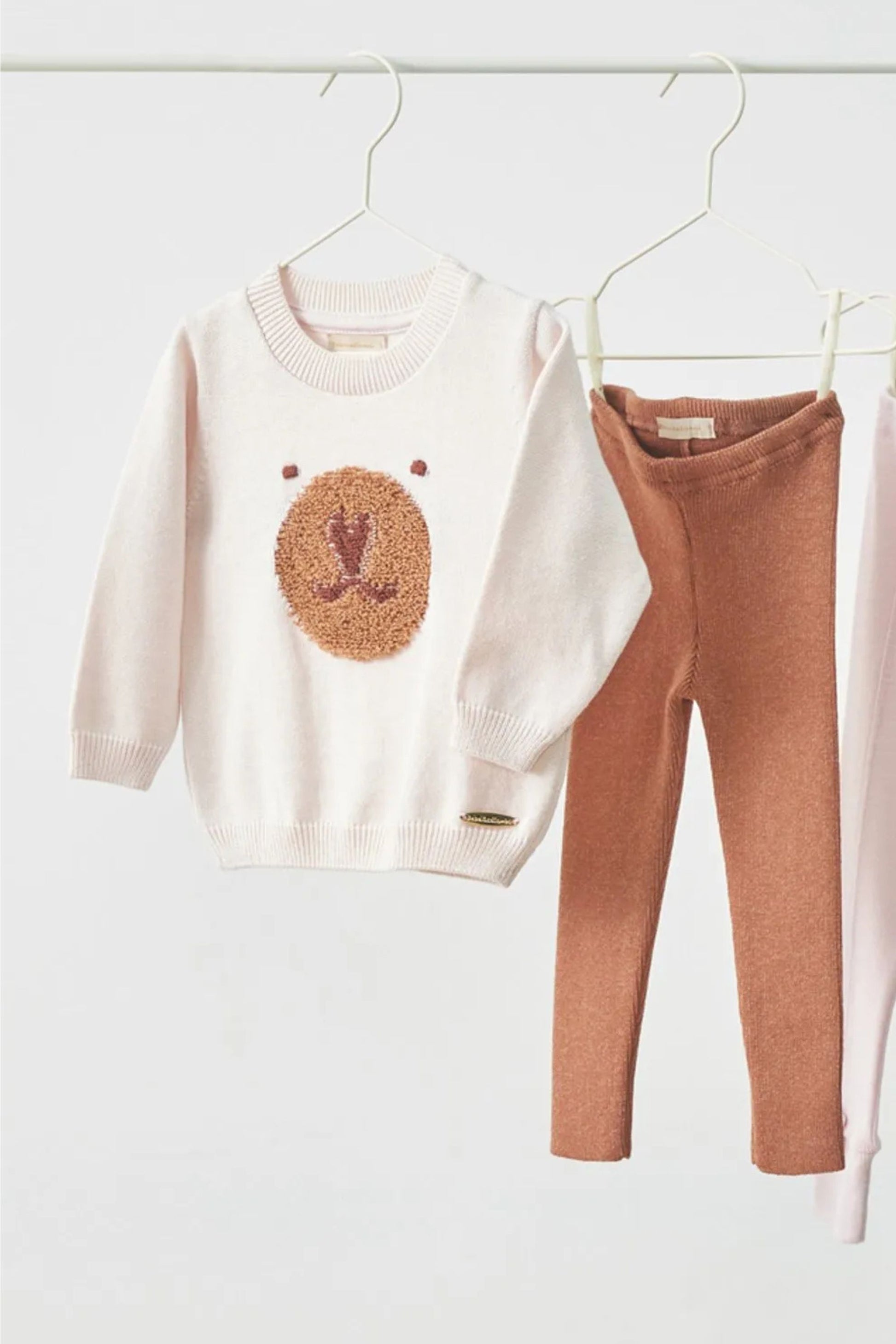 Legging Infantil em Tricot Doce de Leite para Meninas — foto 4