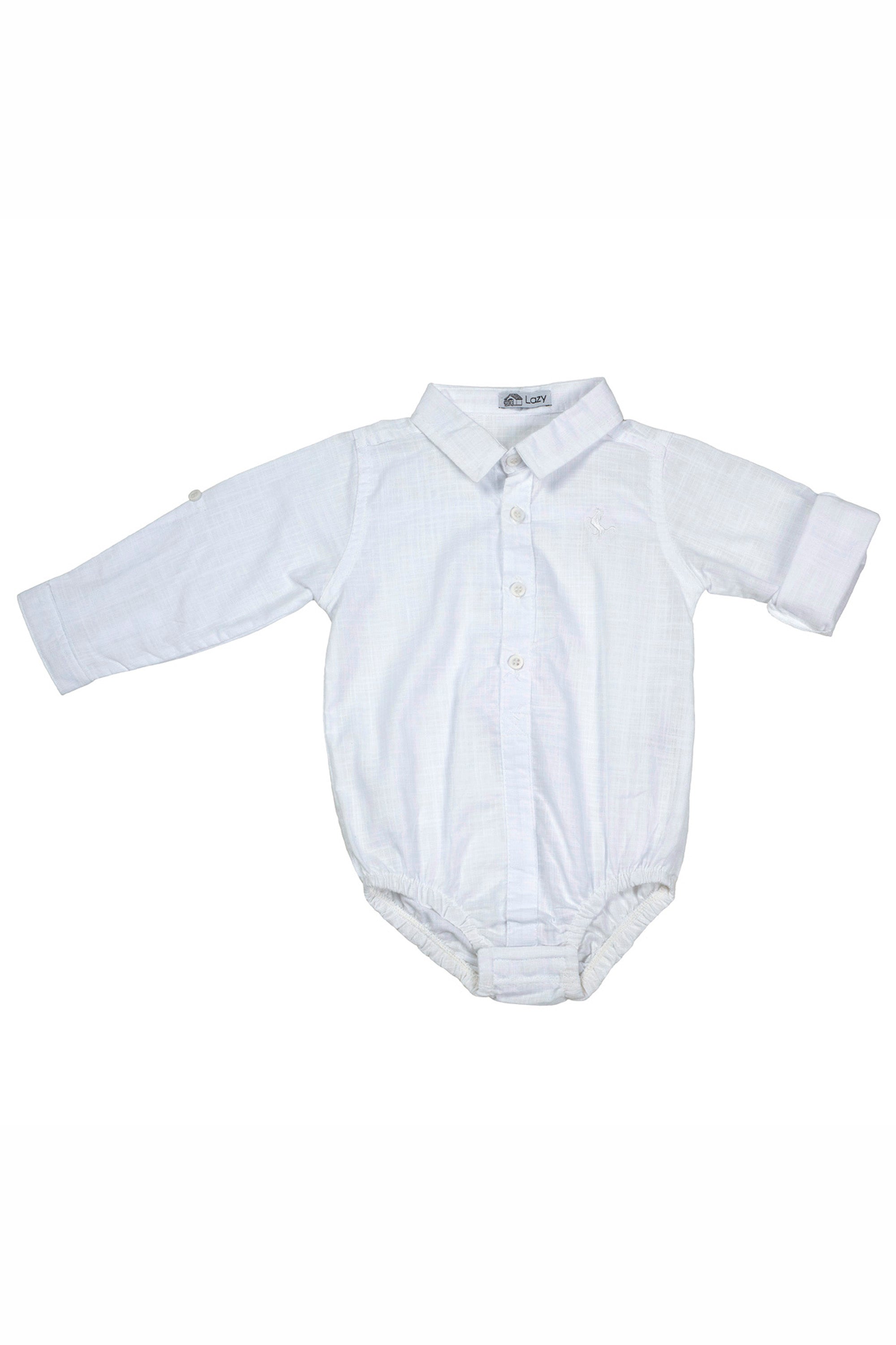 Body Camisa Infantil Manga Longa em Cambraia — foto 1