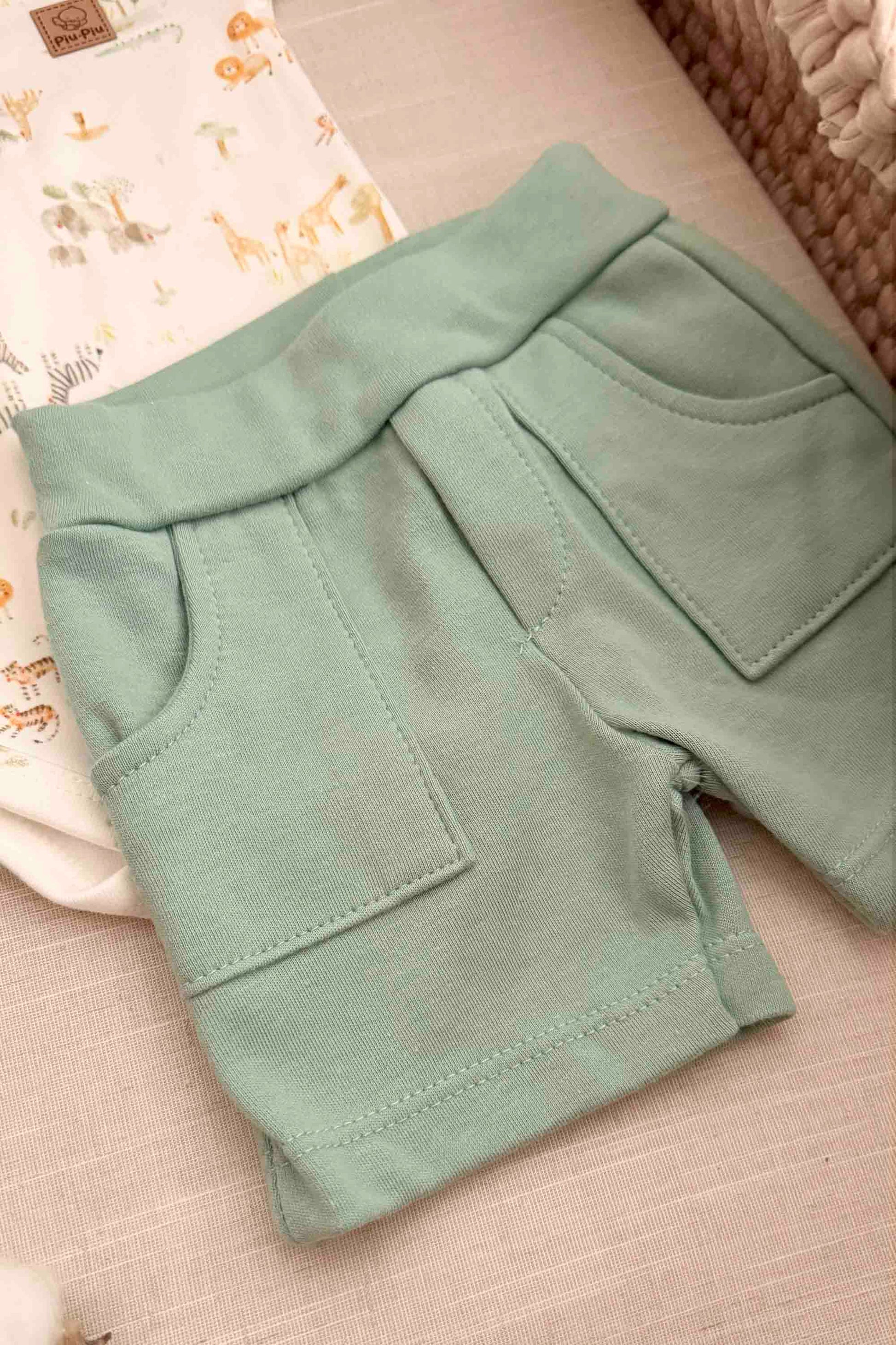 Conjunto Algodão Egípcio Bebê Menino Body e Shorts Selva