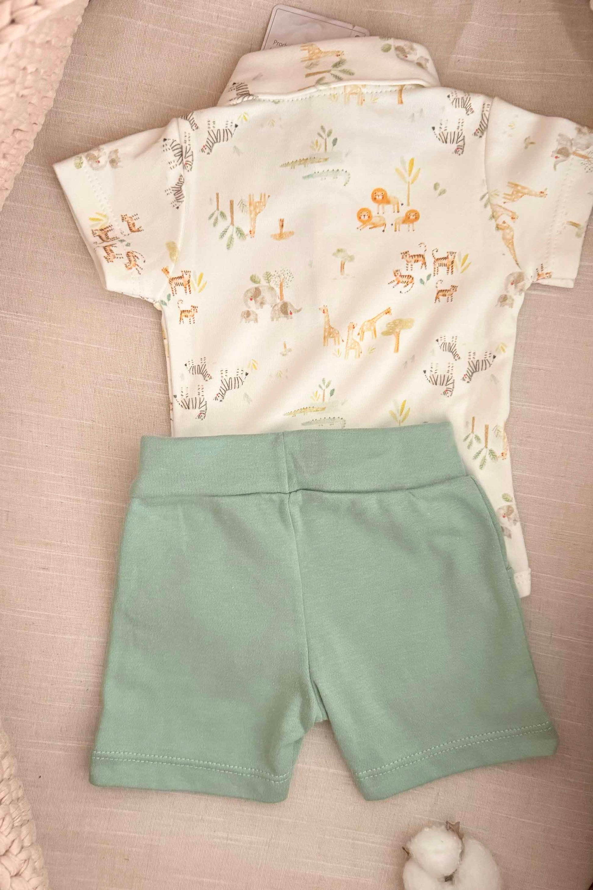 Conjunto Algodão Egípcio Bebê Menino Body e Shorts Selva — foto 4