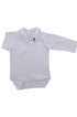 Body Infantil Branco com Gola Bordada Barquinho — foto 1