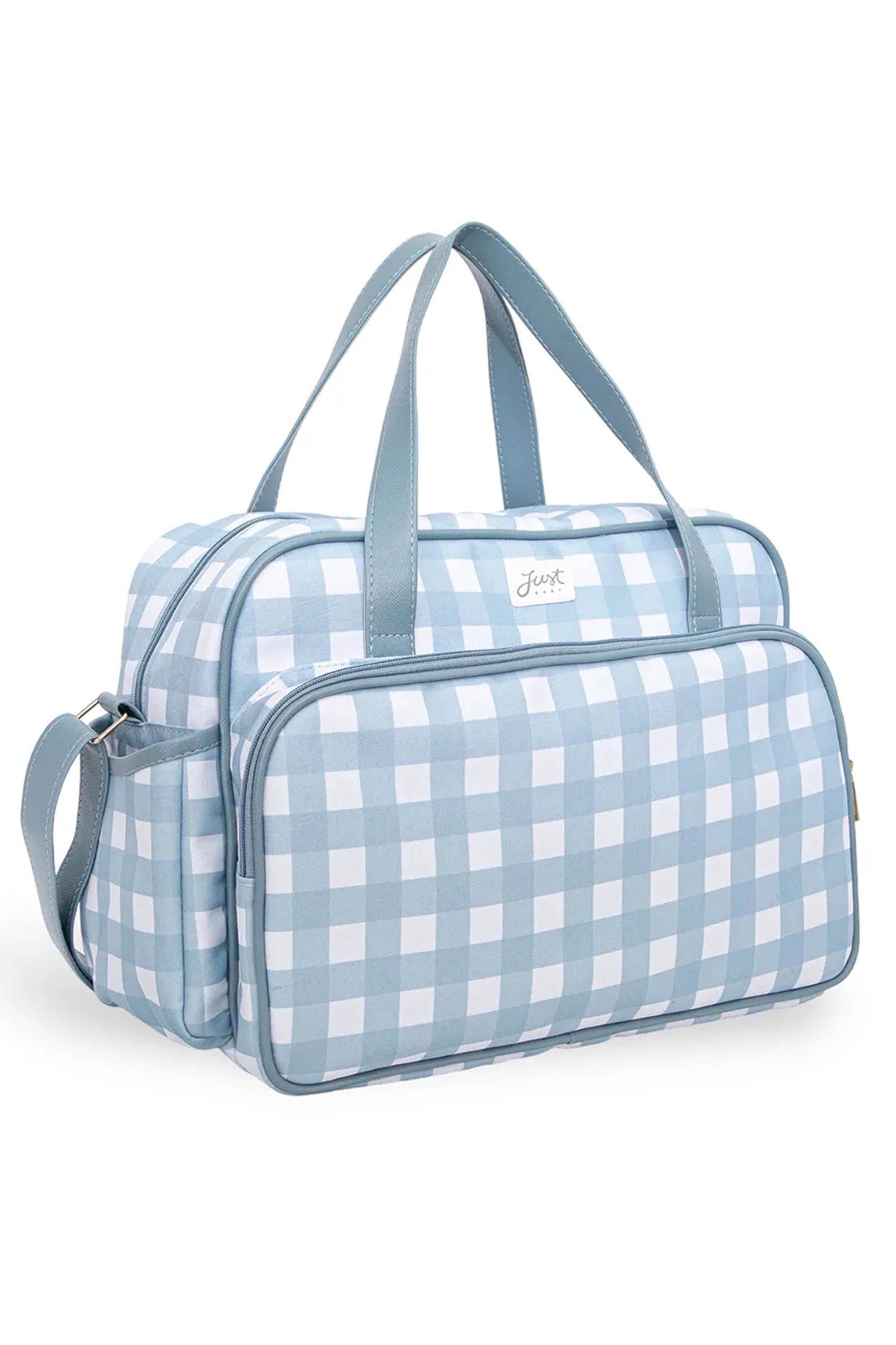 Bolsa Maternidade Xadrez Azul Bebê — foto 1