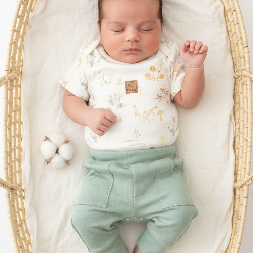 Conjunto Bebê Menino Body e Calça Selva — Algodão Egípcio