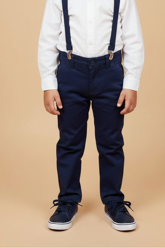 Calça Infantil Social Sarja Marinho