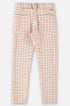 Calça Infantil Feminina Jacquard Xadrez Bege — foto 2