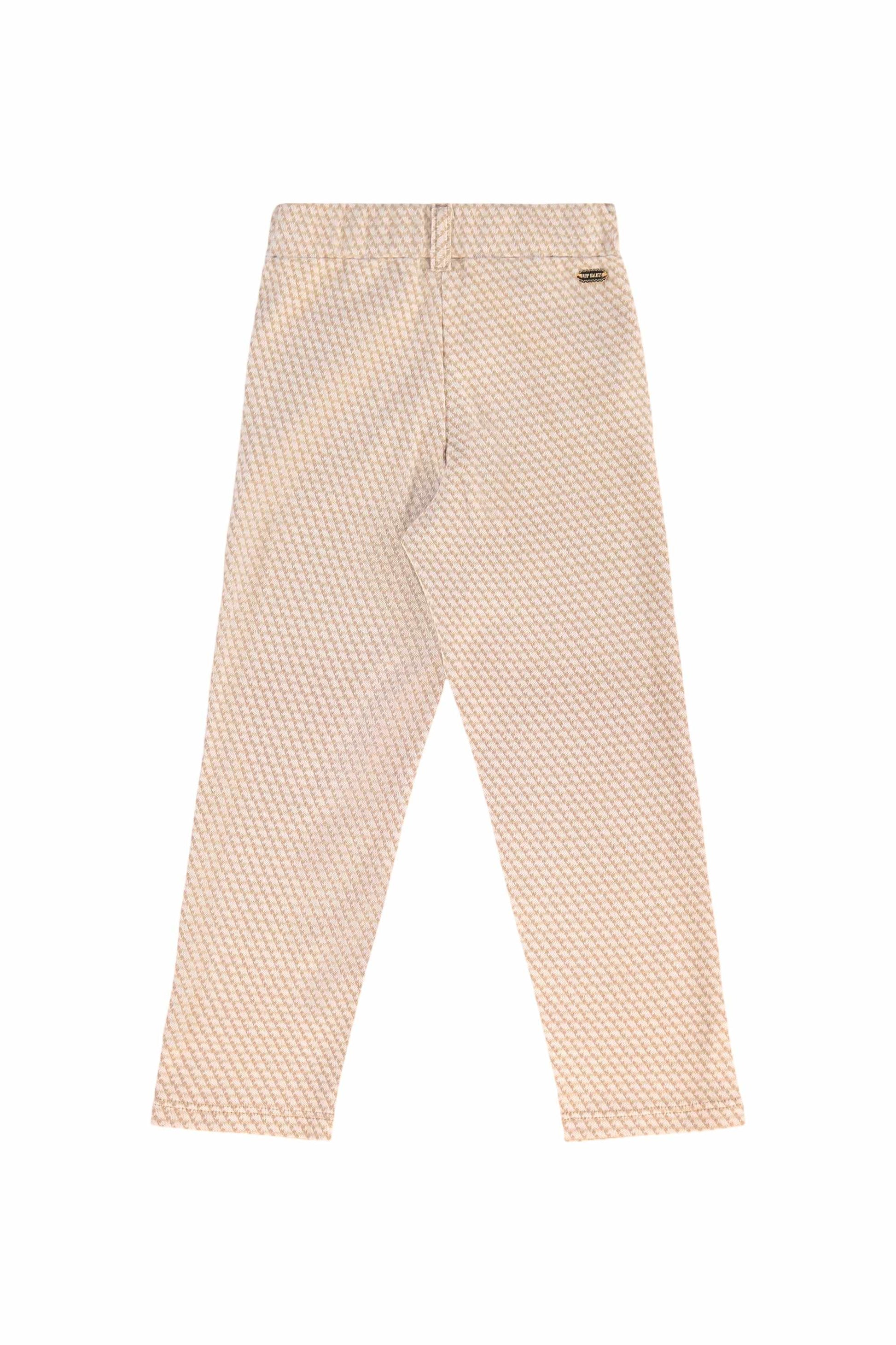 Calça em Malha Jacquard Caqui para Meninas — foto 3