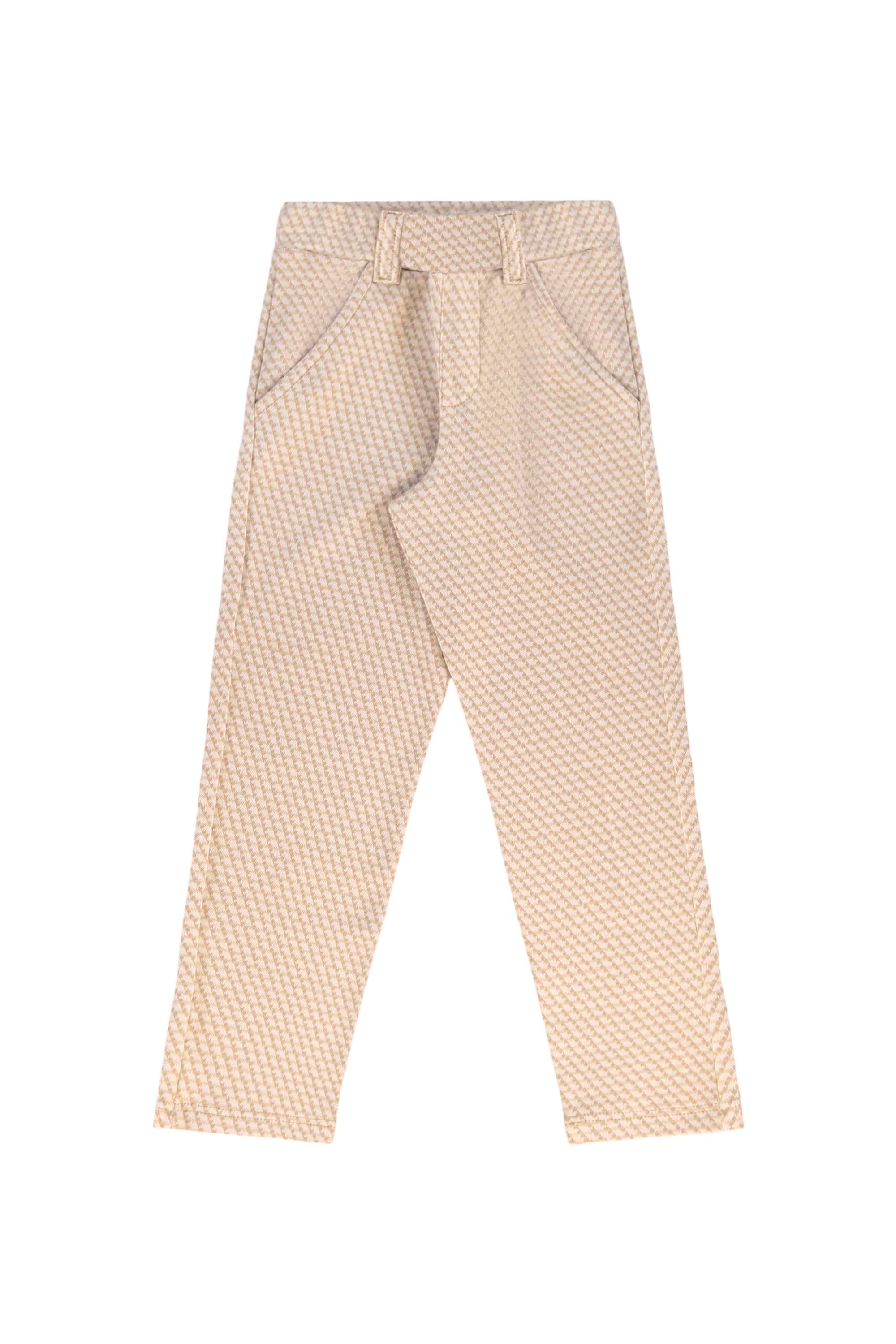 Calça em Malha Jacquard Caqui para Meninas — foto 2