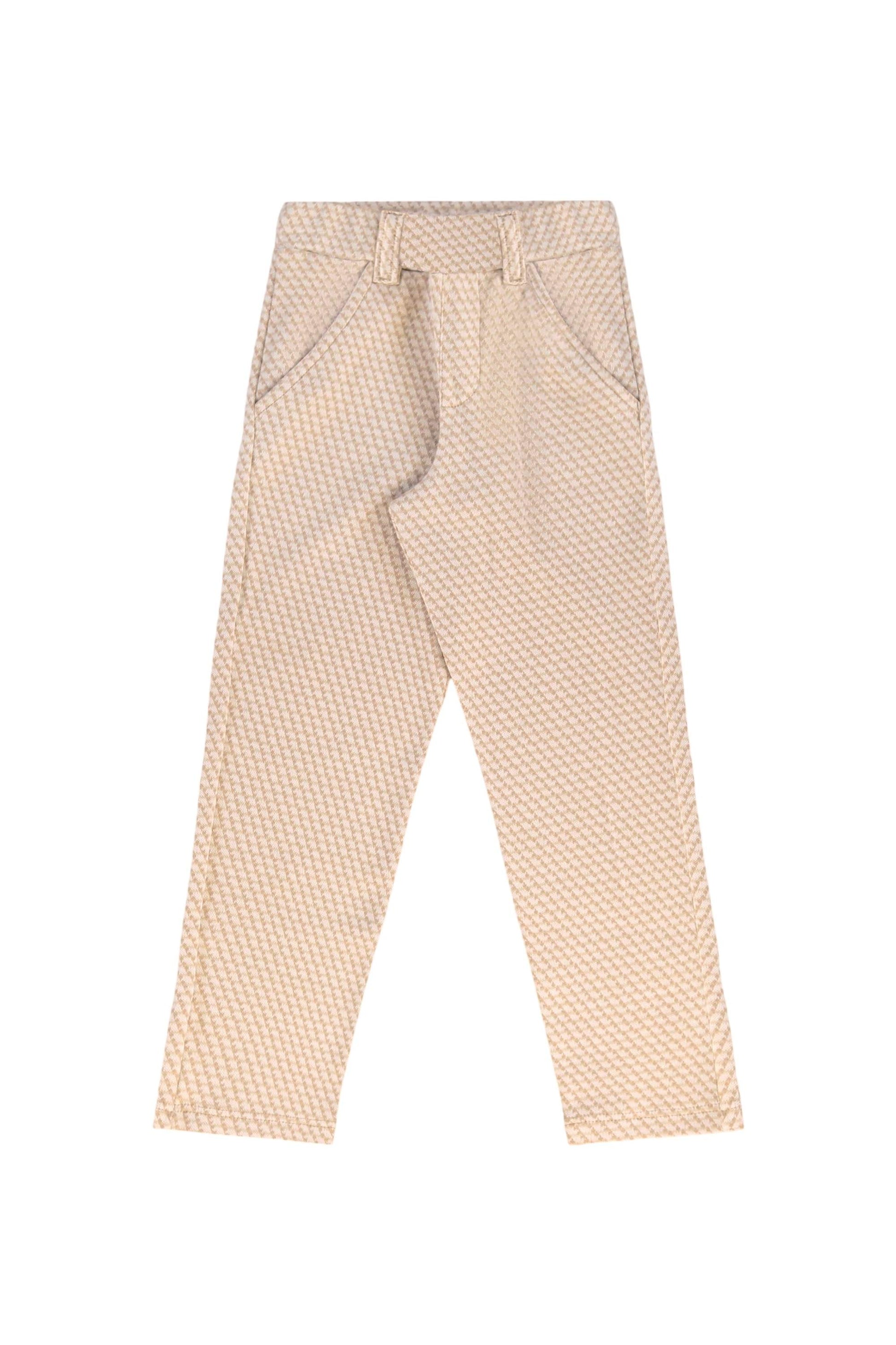 Calça em Malha Jacquard Caqui para Meninas — foto 2