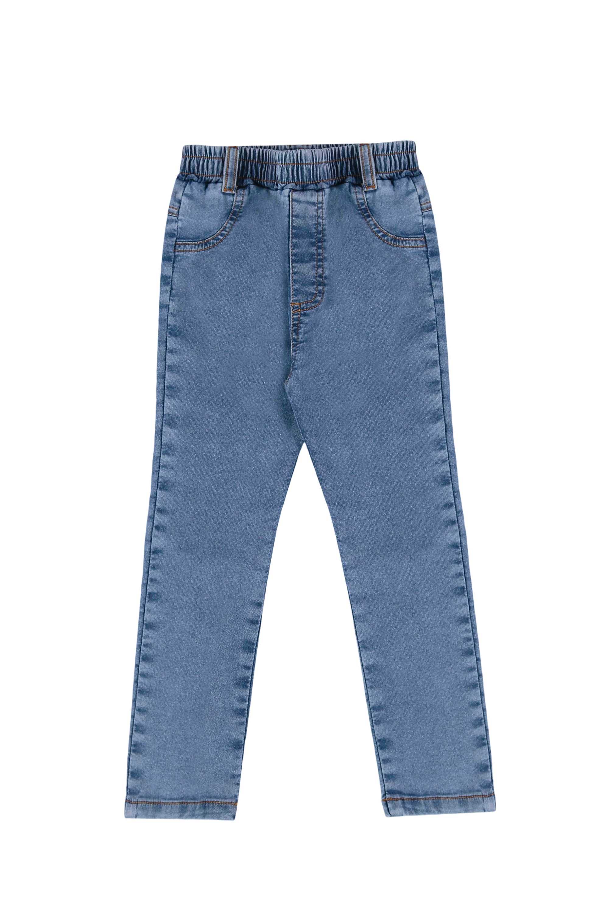 Calça Legging Jeans Azul Clara com Elastano para Meninas — foto 2
