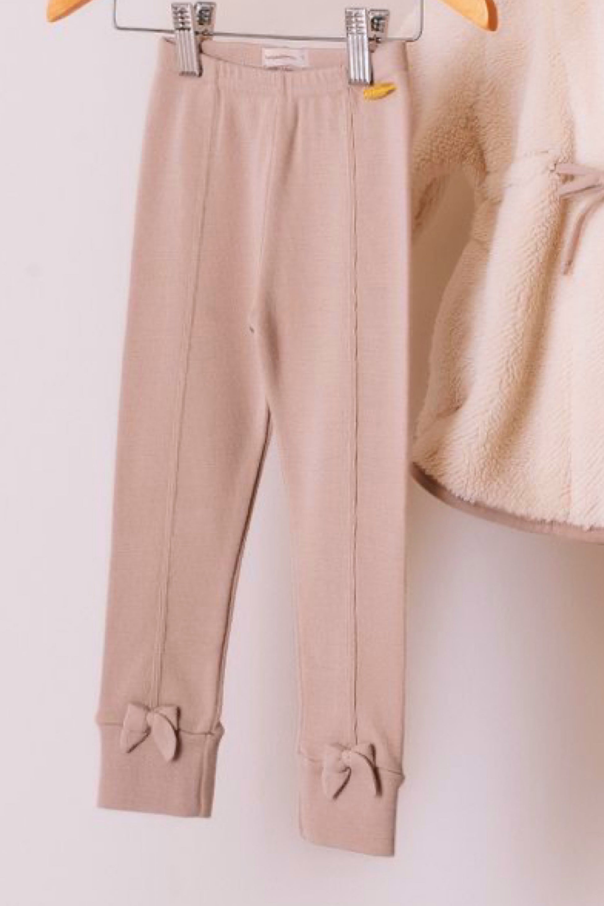 Calça Legging Infantil Estilo Montaria Cor Fibra Para Meninas