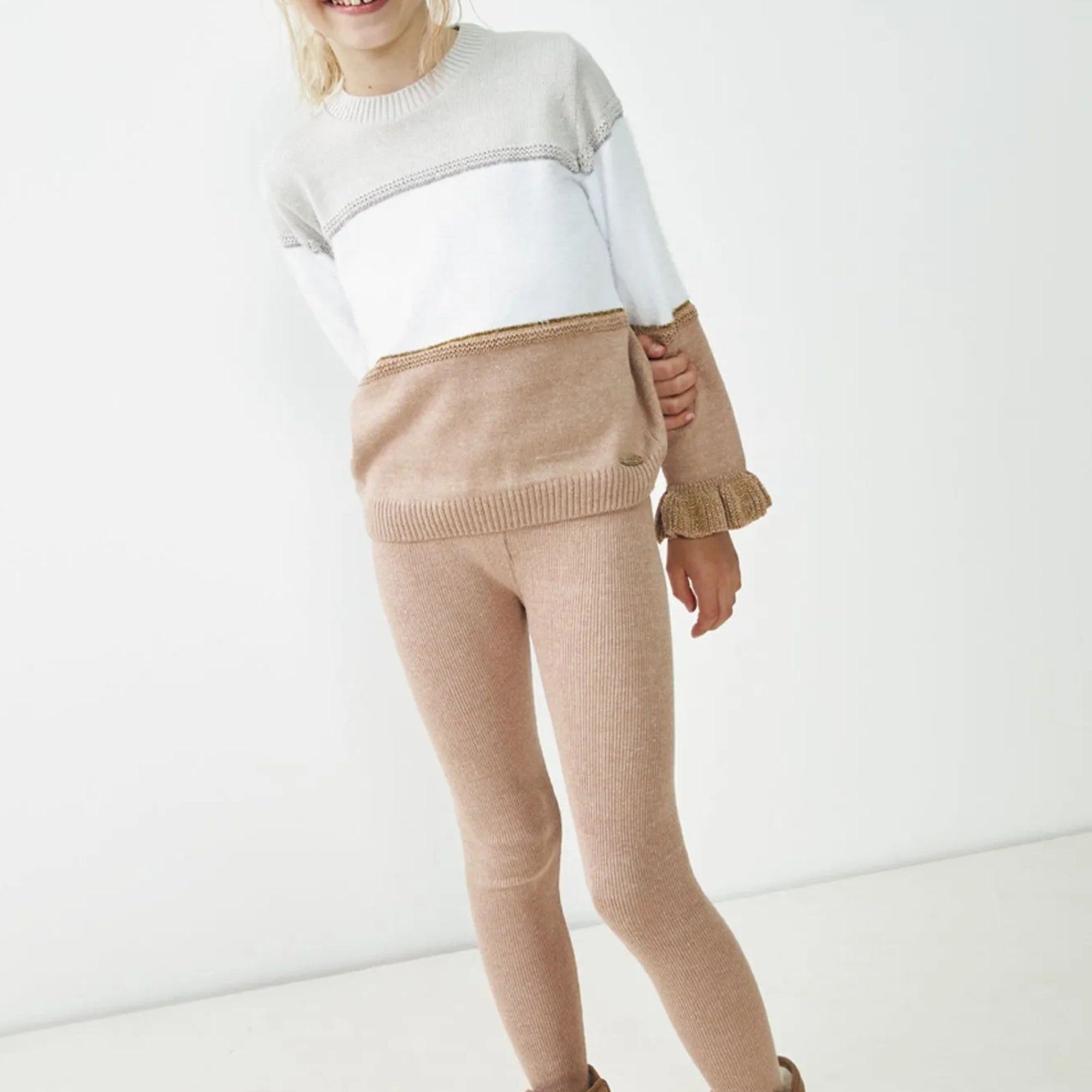 Legging Infantil em Tricot Nude para Meninas — foto 1