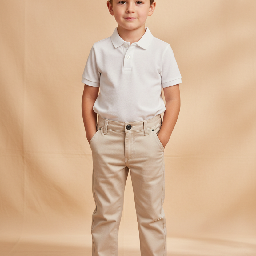 Calça Infantil Sarja Cru