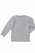 Camiseta Manga Longa Infantil com Estampa de Ursinho Esquiador Cinza Melange — foto 2
