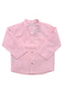 Camisa Infantil de Linho Rosa com Gola Padre e Mangas Longas — foto 1