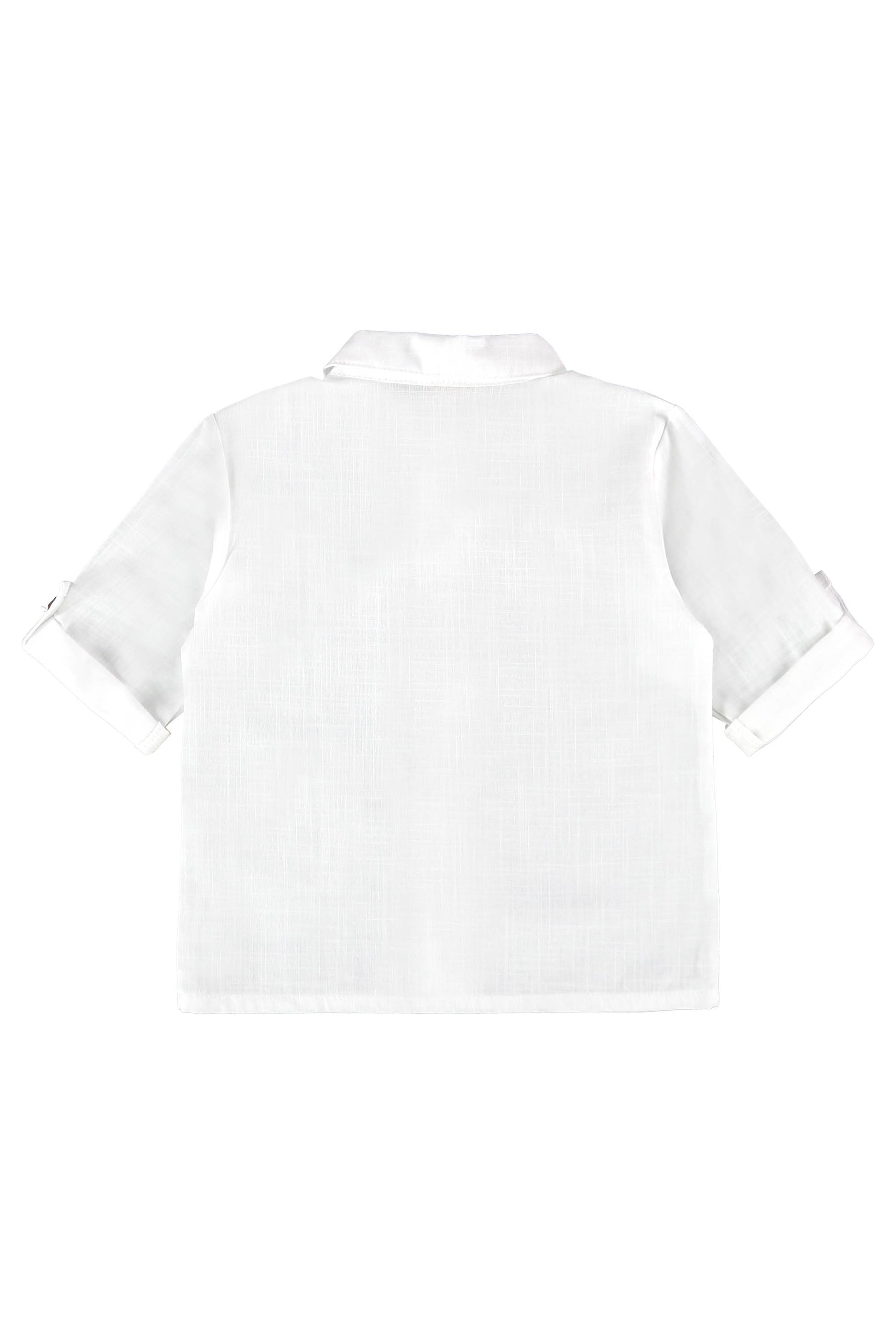 Camisa Infantil Branca em Cambraia com Manga Longa — foto 3