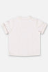 Camisa Infantil Masculina Manga Curta em Tecido Off White para Bebê — foto 2