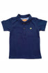 Camisa Polo Infantil em Suedine Manga Curta Azul Marinho — foto 1