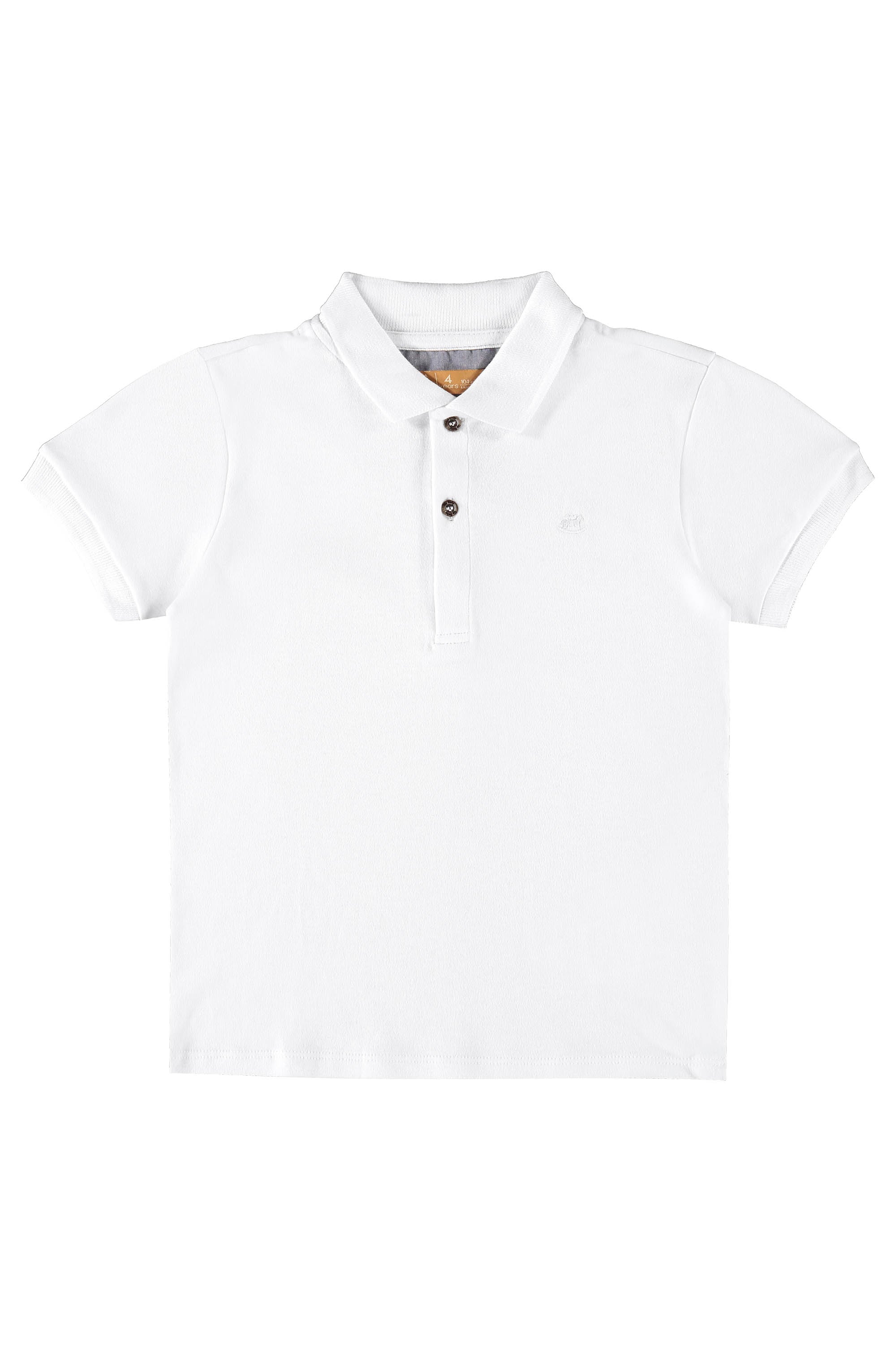 Camisa Polo Infantil em Suedine Manga Curta Branca — foto 1