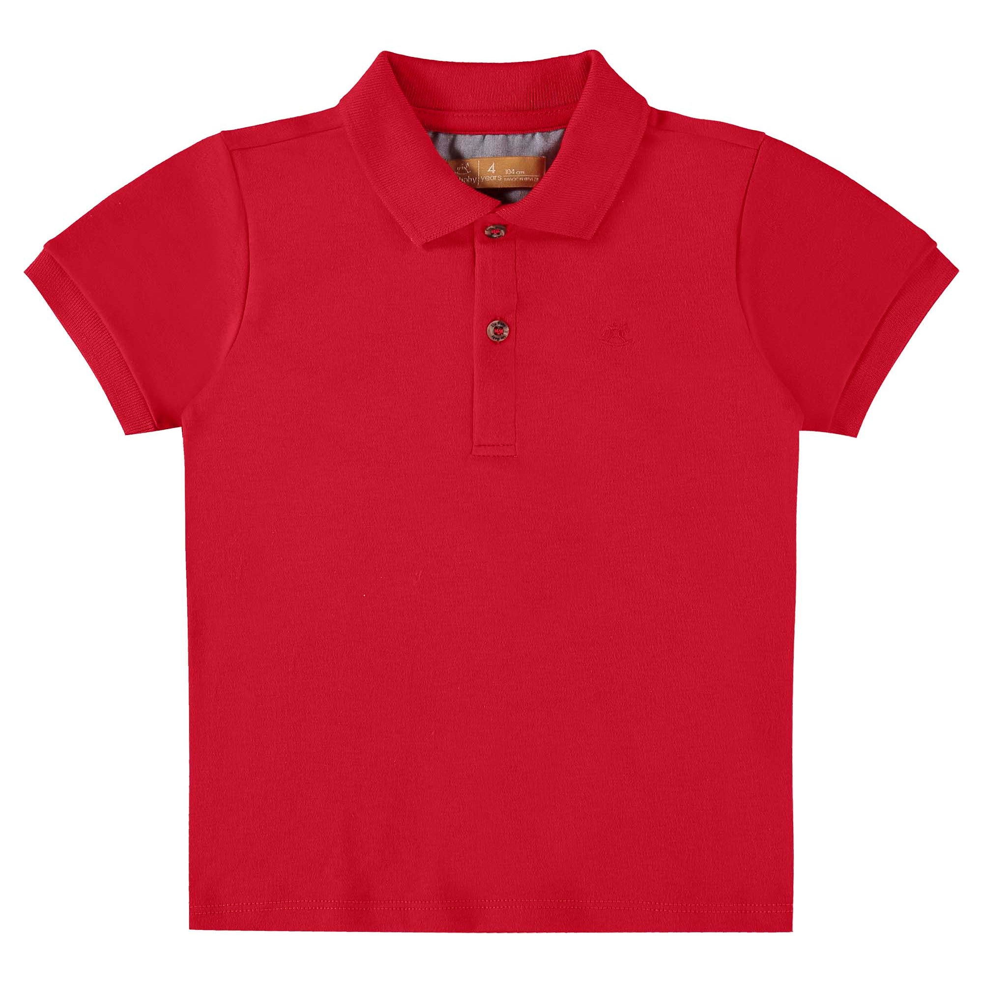 Camisa Polo Infantil em Suedine Manga Curta Vermelha — foto 1