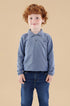 Camisa Polo Infantil Manga Longa Azul Provincial — foto 1