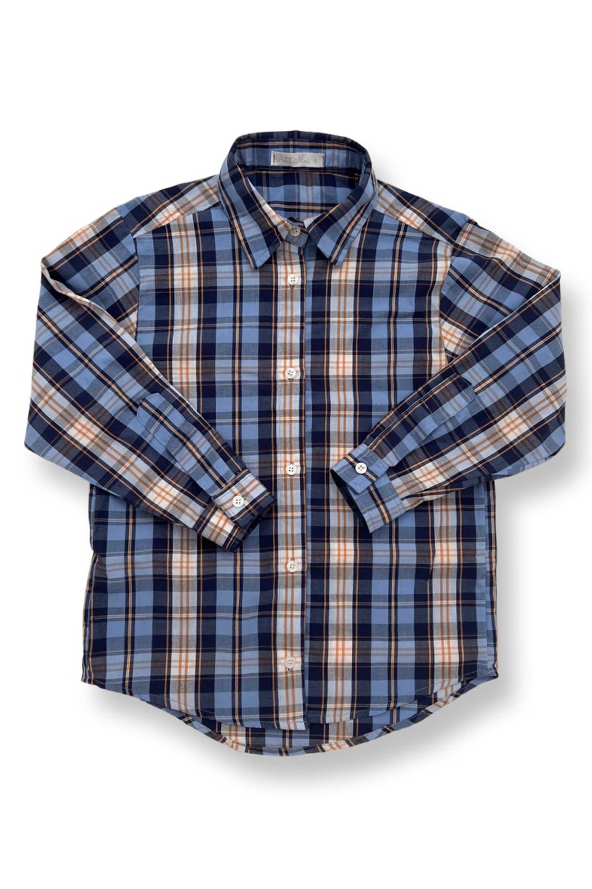 Camisa Infantil Xadrez Azul — foto 1