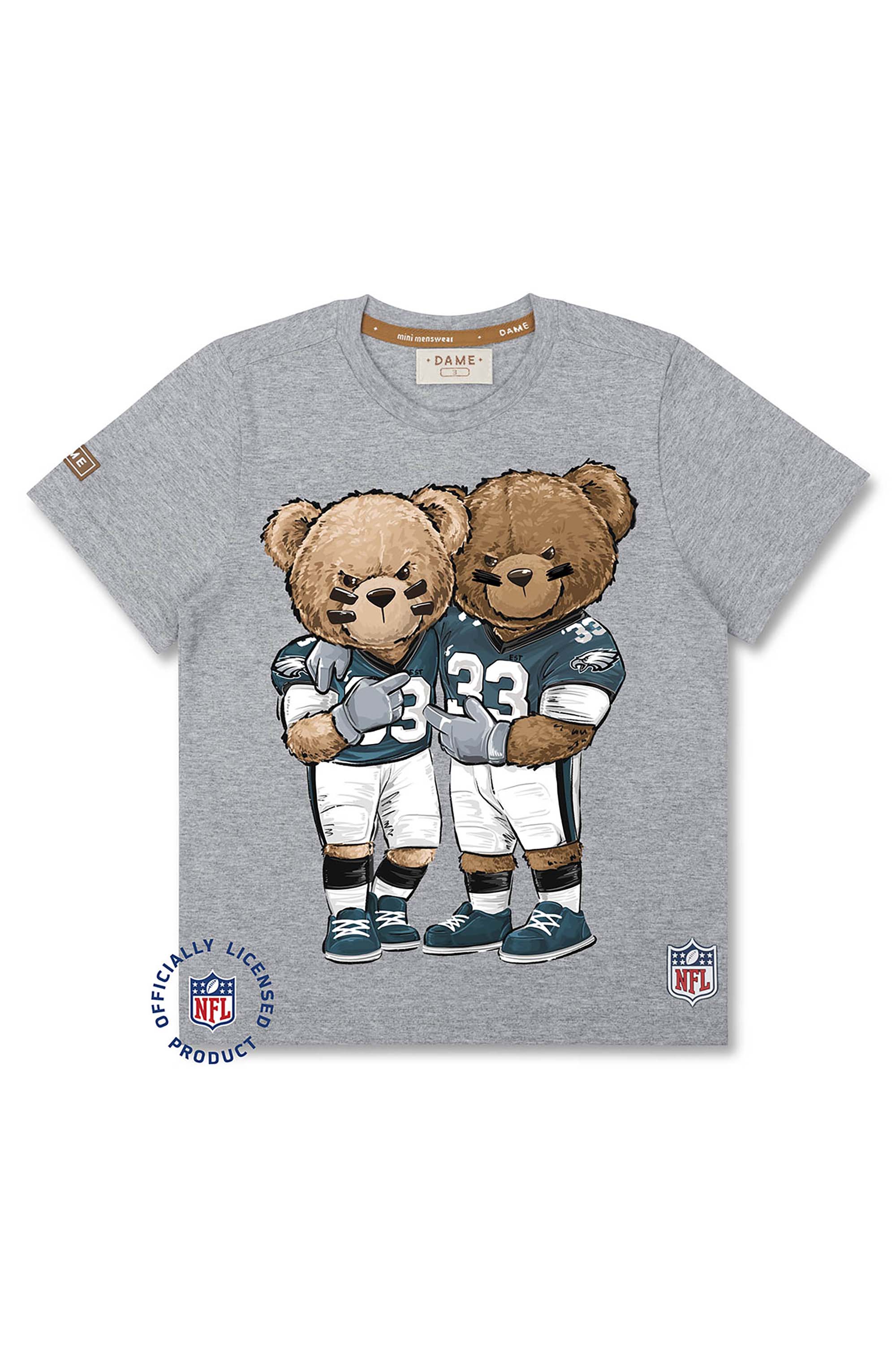 Camiseta NFL Teddy Philadelphia Eagles Manga Curta Cinza — foto 2