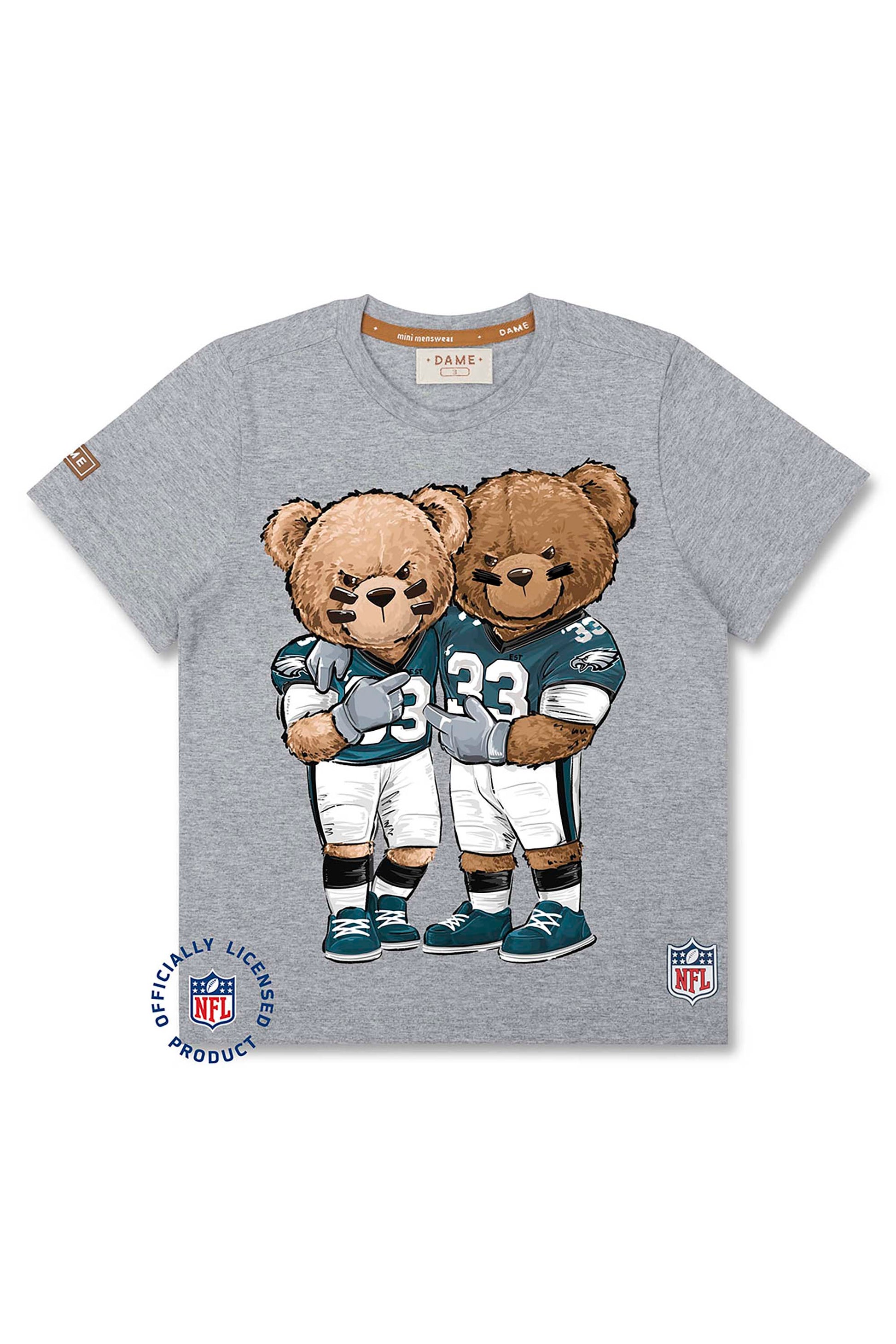 Camiseta NFL Teddy Philadelphia Eagles Manga Curta Cinza — foto 2