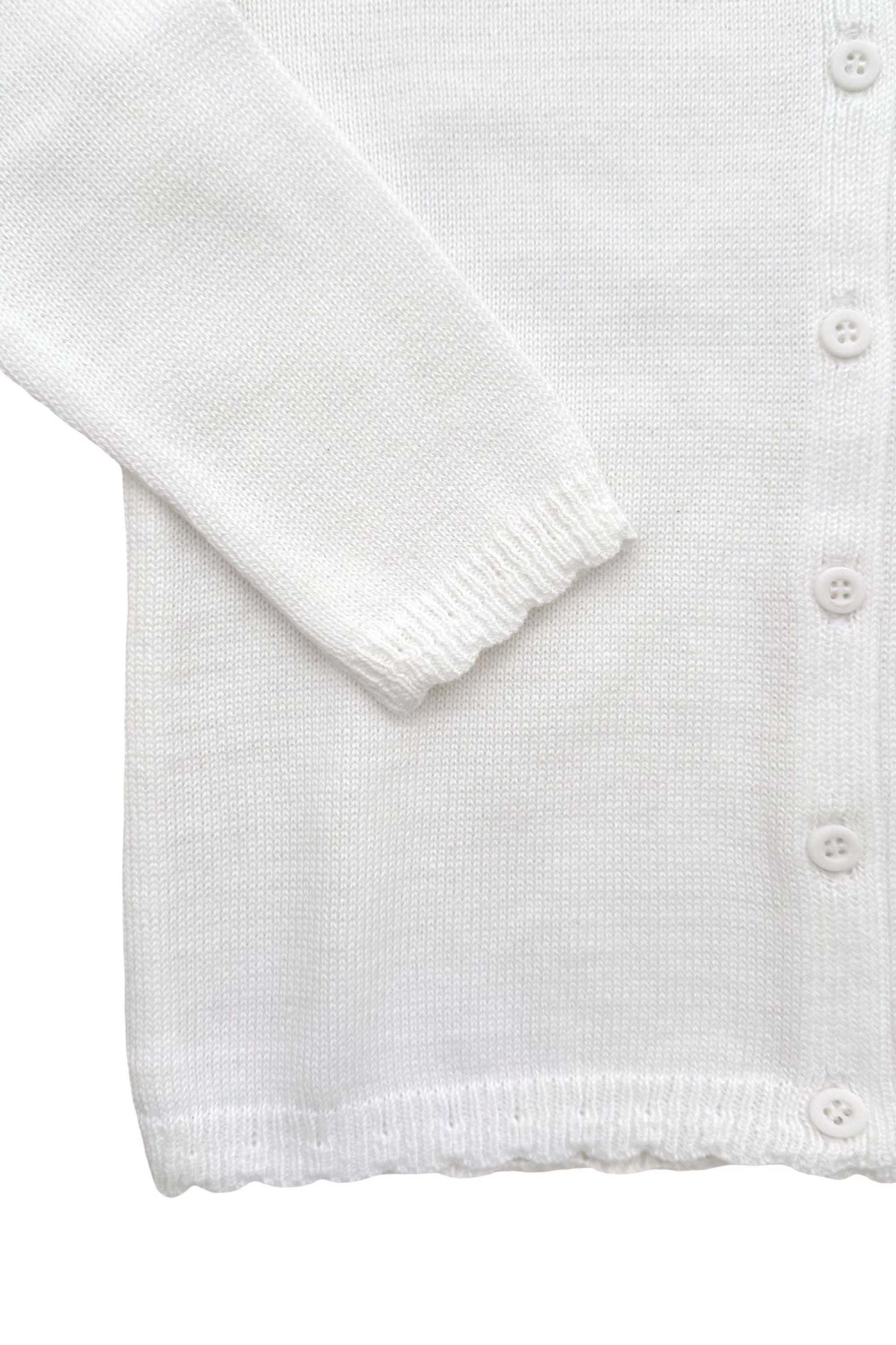 Cardigan Infantil em Tricô Branco para Meninas — foto 3