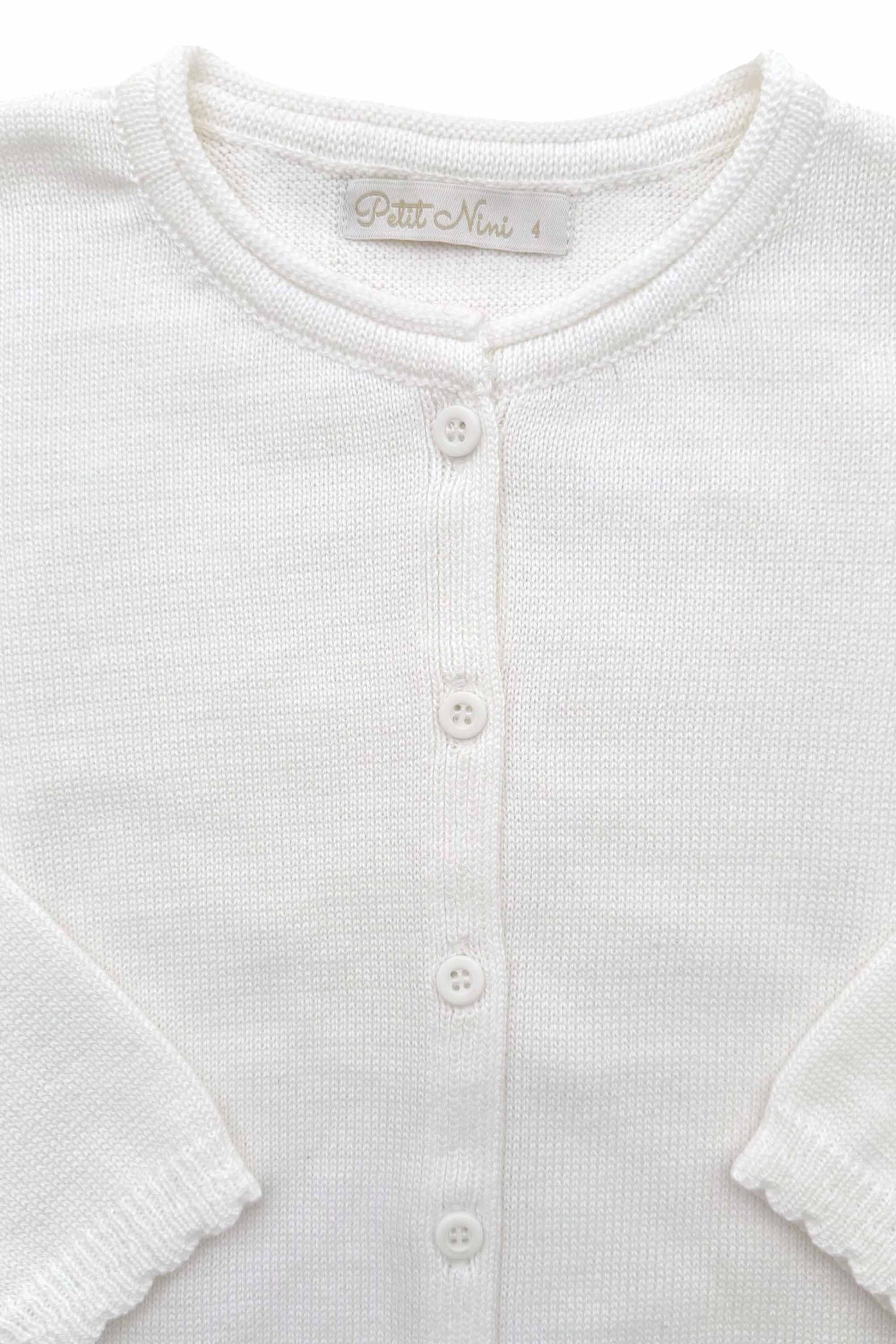 Cardigan Infantil em Tricô Branco para Meninas — foto 2